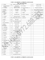 UNIT 4 - dành cho hs yếu