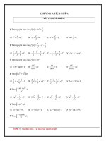 Bài tập ôn tập chương 3 - Tích phân - Toán lớp 12
