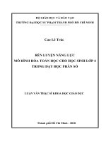 Rèn Luyện Năng Lực Mô Hình Hóa Toán Học Cho Học Sinh Lớp 4 Trong Dạy Học Phân Số