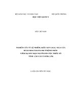 luận án tiến sĩ nghiên cứu tỷ lệ nhiễm, kiểu gen caga, vaca của helicobacter pylori ở bệnh nhân viêm dạ dày mạn người dân tộc thiểu số tỉnh lào cai và đắc lắc 