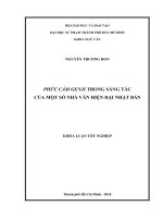 Phức Cảm Genji Trong Sáng Tác Của Một Số Nhà Văn Hiện Đại Nhật Bản