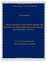 Một số giải pháp của hiệu trưởng trường cao đẳng sư phạm nhằm đào tạo trình độ trên chuẩn giáo viên tiểu học tỉnh bà rịa   vũng tàu​ 