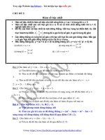 Chuyên đề Hàm số - Tài liệu ôn thi vào lớp 10 - hoc360.net