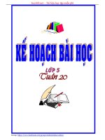 Giáo án VNEN lớp 5 - Tuần 20 - Tài liệu học tập tiểu học
