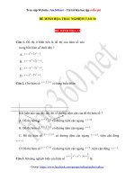 Đề minh họa trắc nghiệm số 11 - Tài liệu học tập Toán 9