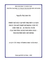 Thiết Kế Bài Tập Hỗ Trợ Rèn Luyện Phát Âm Kết Hợp Mở Rộng Vốn Từ Cho Trẻ 24 - 36 Tháng Tuổi