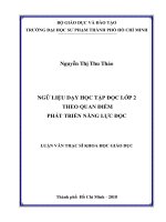 Ngữ Liệu Dạy Học Tập Đọc Lớp 2 Theo Quan Điểm Phát Triển Năng Lực Đọc