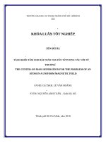 Tách khối tâm cho bài toán nguyên tử tương tác với từ trường đều 
