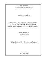 nghiên cứu tách, điều chế chất chuẩn và xây dựng quy trình phân tích một số hợp chất thiên nhiên có hoạt tính sinh học tt 
