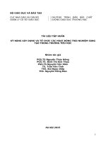 TÀI LIỆU tập HUẤN kỹ năng xây dựng và tổ chức các hoạt động trải nghiệm sáng tạo trong trường tiểu học 