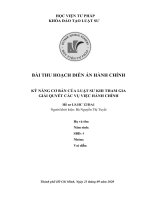 Bài thu hoạch diễn án hành chính - Hồ sơ LS.HC 12/DA1 - Lớp kỹ năng luật sư