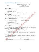 10 đề KHẢO sát TOÁN 8 lần 2 