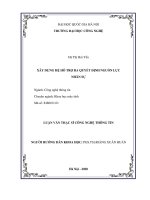 Xây dựng hệ hỗ trợ ra quyết định nguồn lực nhân sự 