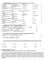 onluyen.vn_Đề thi học kì 1 môn Tiếng Anh lớp 8 có đáp án - Đề 1