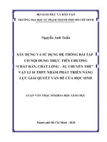 Xây dựng và sử dụng hệ thống bài tập có nội dung thực tiễn chương chất rắn, chất lỏng   sự chuyển thể vật lí 10 THPT nhằm phát triển năng lực giải quyết vấn đề của học sinh​ 