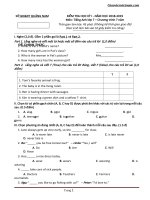 5 Đề thi thử học kì 1 môn Anh lớp 7 năm 2018 - 2019 sở Quảng Nam | Tiếng Anh, Lớp 7 - Ôn Luyện