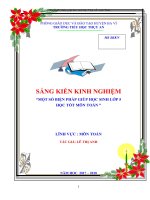 Sáng kiến kinh nghiệm, SKKN - MỘT SỐ BIỆN PHÁP GIÚP HỌC SINH LỚP 5 HỌC TỐT MÔN TOÁN