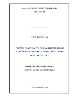 Phương pháp toán tử FK giải phương trình schrodinger cho exciton hai chiều trong điện trường đều 