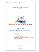 Sáng kiến kinh nghiệm, SKKN - Rèn kỹ năng giải toán có lời văn cho học sinh lớp 1