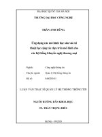Ứng dụng các mô hình học sâu vào kĩ thuật lọc cộng tác dựa trên mô hình cho các hệ thống khuyến nghị thương mại 