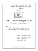 Xây dựng một số chủ đề tích hợp chương trình vật lý lớp 10 và 11 THPT 