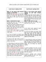 20200929 SO SANH LUAT DOANH NGHIEP 2014 VA LUAT DOANH NGHIEP 2020