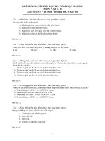 Câu hỏi trắc nghiệm ôn tập học kì 1 môn Vật lý lớp 6 có đáp án | Vật lý, Lớp 6 - Ôn Luyện