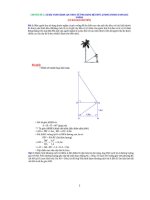 Toán ứng dụng thực tế hệ thức lượng trong tam giác vuông 