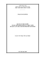 Quản lý nhà nước về du lịch sinh thái từ thực tiễn huyện cần giờ, thành phố hồ chí minh 