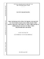 Thực hành quyền công tố trong giải quyết vụ án sử dụng mạng máy tính, mạng viễn thông, phương tiện điện tử thực hiện hành vi chiếm đoạt tài sản từ thực tiễn thành phố hồ chí minh (luận văn thạc sĩ)