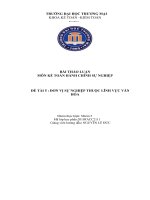 Thảo luận đề tài: ''''Đơn vị sự nghiệp thuộc lĩnh vực văn hóa'''' - Kế toán hành chính sự nghiệp - Đại học Thương Mại