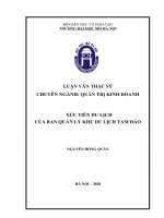 Xúc tiến du lịch của ban quản lý khu du lịch tam đảo 