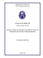 tổ chức công tác kế toán tại trung tâm y tế huyện quảng xương, tỉnh thanh hóa 