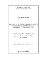 dạy học chủ đề “số học” cho học sinh lớp 3 theo hướng phát triển năng lực giải quyết vấn đề và sáng tạo 