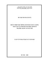 Hoàn thiện hệ thống đảm bảo chất lượng đào tạo tại trường đại học kinh tế   đại học quốc gia hà nội 