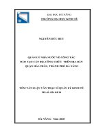 Quản lý nhà nước về công tác đào tạo cán bộ công chức trên địa bàn quận hải châu, thành phố đà nẵng 