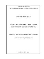 Nâng cao năng lực cạnh tranh của công ty xăng dầu lào cai