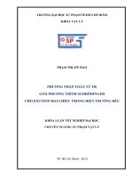 Phương pháp toán tử FK giải phương trình schrodinger cho exciton hai chiều trong điện trường đều 