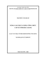 Nâng cao chất lượng công chức cấp xã tỉnh bắc giang