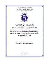 Quản lý thu bảo hiểm xã hội bắt buộc tại bảo hiểm xã hội quận hai bà trưng – thành phố hà nội 