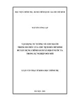 vận dụng tư tưởng về con người trong di chúc của chủ tịch hồ chí minh để xây dựng chính sách xã hội ở nước ta trong sự nghiệp đổi mới 