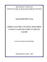 Không gian phủ, ứng dụng tính nhóm cơ bản và liên quan đến lý thuyết galois 