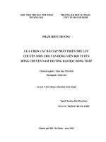 lựa chọn các bài tập phát triển thể lực chuyên môn cho vận động viên đội tuyển bóng chuyền nam trường đại học đồng tháp 