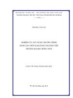 nghiên cứu xây dựng chương trình giảng dạy môn karatedo cho sinh viên trường đại học đồng tháp 