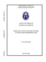 Pháp luật về mua bán nhà ở xã hội từ thực tiễn thành phố hà nội 