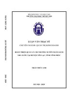 Hoàn thiện quản lý chi thường xuyên ngân sách nhà nước tại huyện yên lạc, tỉnh vĩnh phúc 