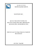 Quản lý nhà nước về công tác đào tạo cán bộ công chức trên địa bàn quận hải châu, thành phố đà nẵng 