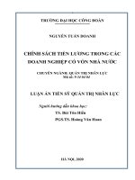 Chính sách tiền lương trong các doanh nghiệp có vốn nhà nước