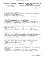 Câu 3:  Kim loại sắt không phản ứng được với dung dịch nào sau đây.. Câu 4:  PVC là chất rắn vô định.