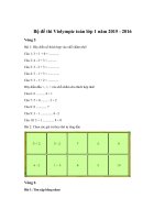 Đề ôn thi olympic Toán lớp 1 - Giáo viên Việt Nam